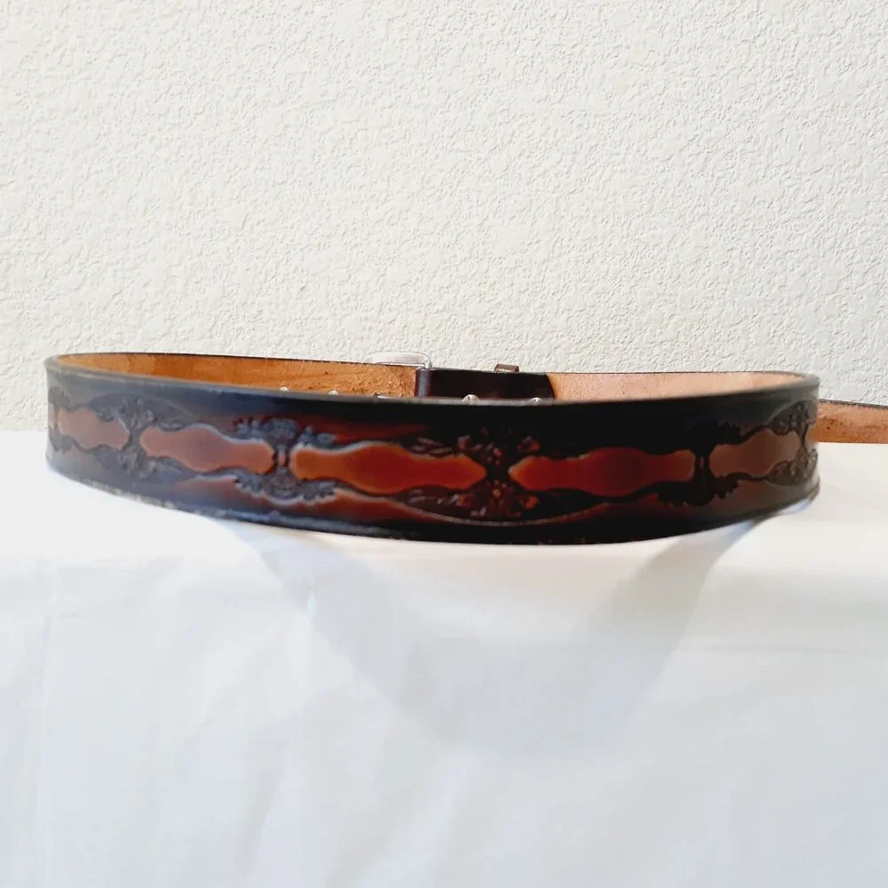 Tooled Leather Belt